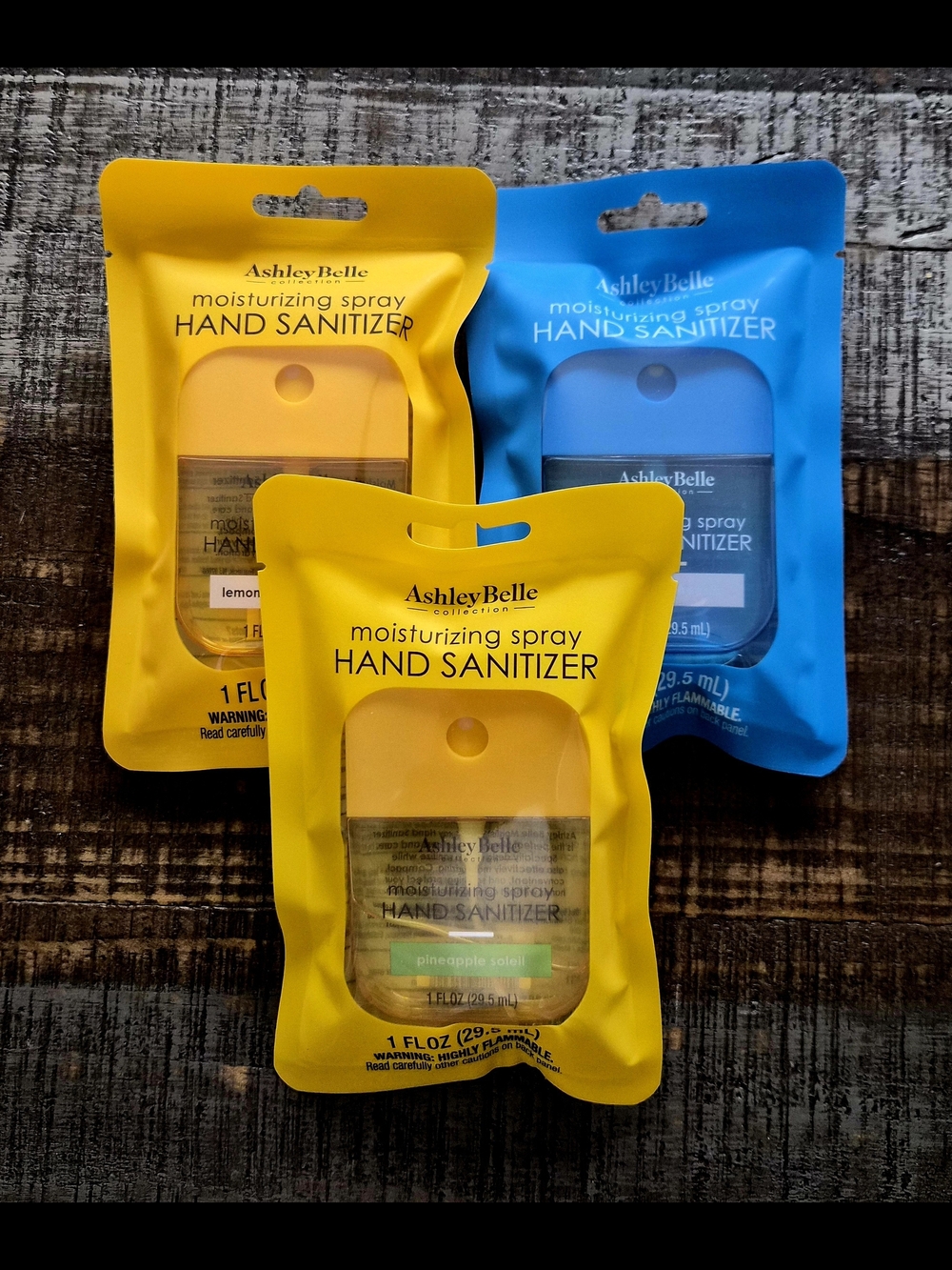 3 Ashley Belle Various Scents Moisturizing Spray Hand Sanitizers New Sealed